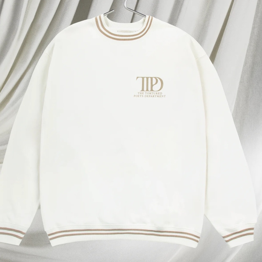 Taylor Swift TTPD Tortured Poets Department Crewneck Sweatshirt SZ M
